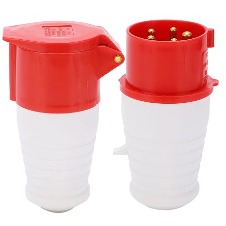 16A 5Pin Industrial Plug Coupler, 3 Phase IP44 Waterproof Industrial Socket, 220-380V/240-415V Electrical Auxiliary Materials the 220 volt plug 16a 3 phase industrial plug