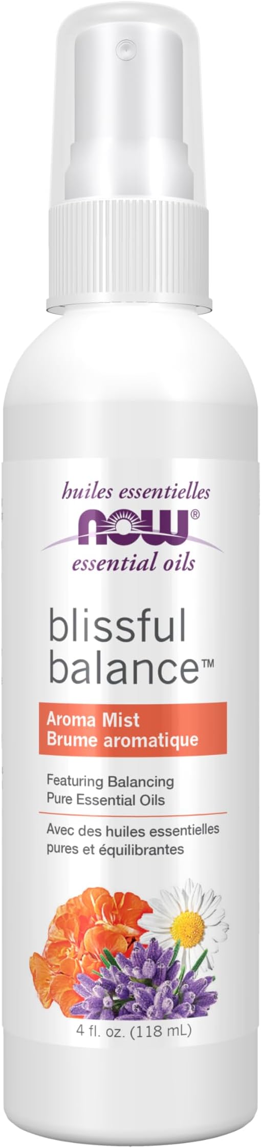 NOW Essential Oils, Blissful BalanceTM Balancing Aroma Room Mist, 4 fl. oz