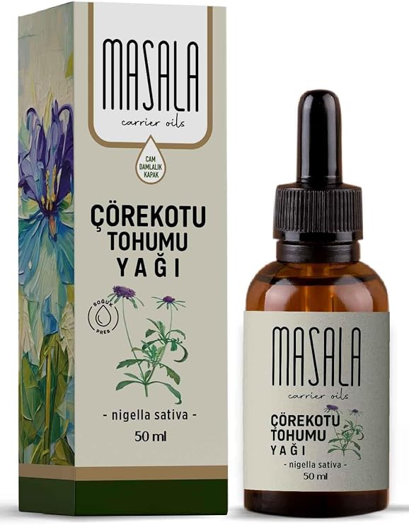 Masala Çörekotu Yağı 50 ml. Soğuk Pres (Black Cumin Seed Carrier Oil)