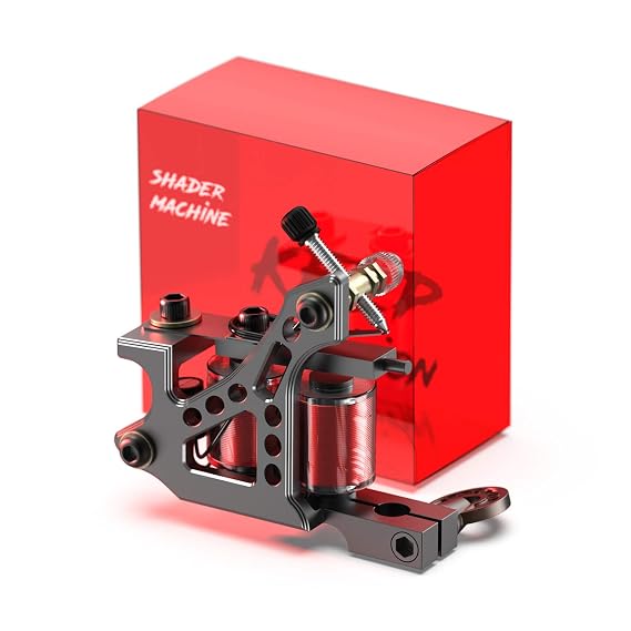 STIGMA Tattoo Machine CNC Carved from Italy Handmade Tattoo Coil Machine Gun 12 Wrap Coils for Shader M321