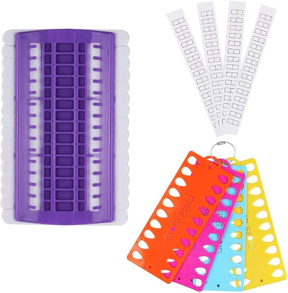 Embroidery Floss Organizer, BENBO Plastic Foam 30 Positions Thread Organizers Cross Stitch Embroidery Kit Tool with 4 Pcs 20 Positions Thread Project Cards, Embroidery Needlework Project Thread Holder