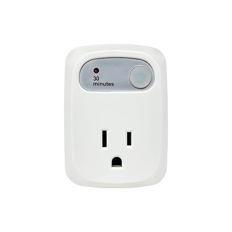 Simple Touch C30004-Single Original Auto Shut-Off Safety Outlet, 30 Minute Setting for Curling and Flat Iron Hair Straightener