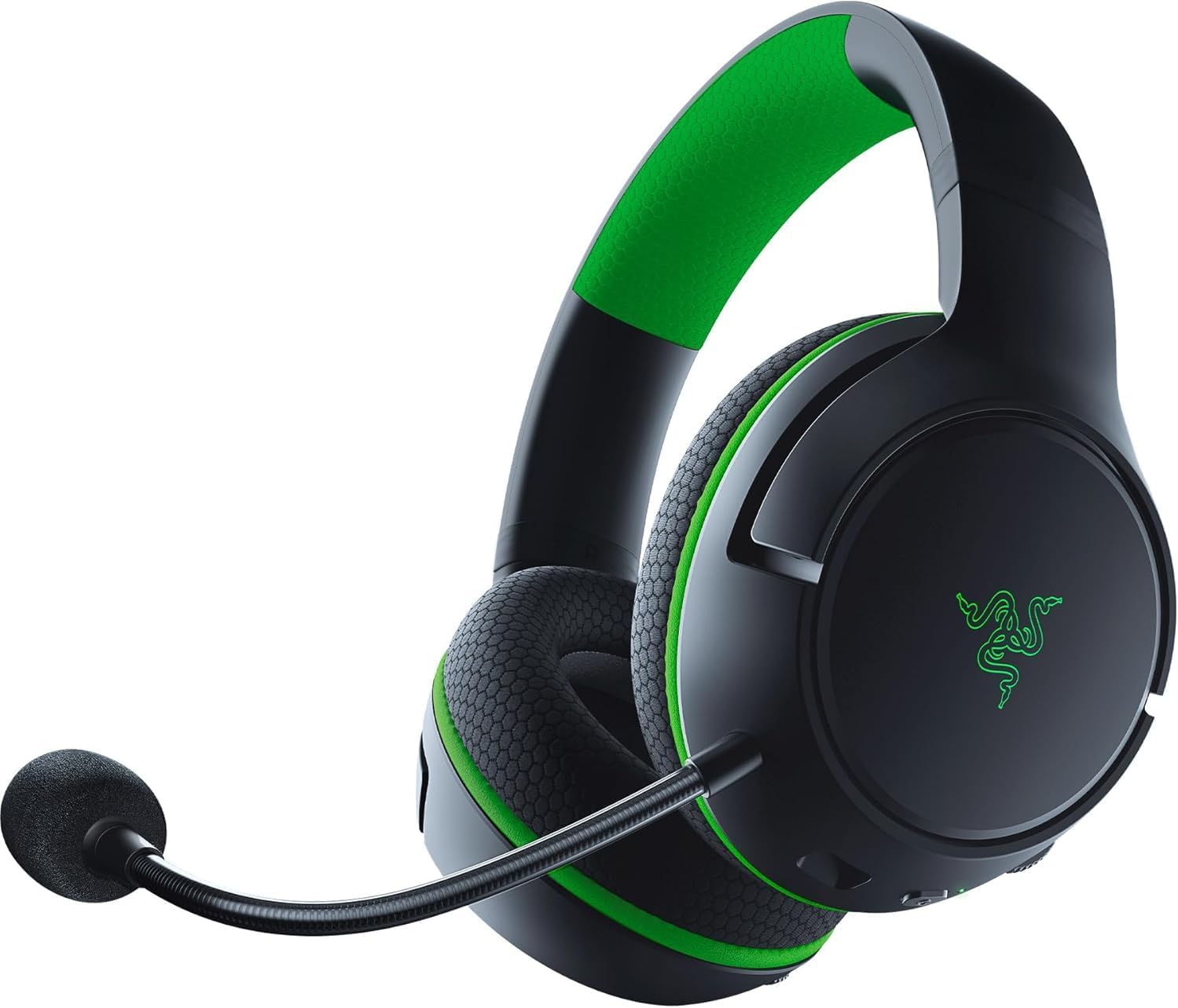 Razer Kaira - Wireless Gaming Headset for Xbox Series X TriForce Titanium 50 mm Drivers, HyperClear Cardioid Mic, Xbox Wireless, Windows Sonic Black-Green