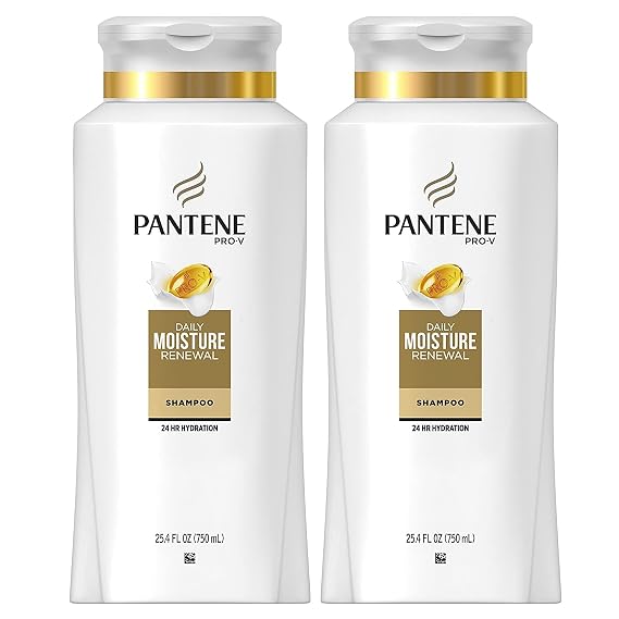 Pantene, Shampoo, Pro-V Daily Moisture Renewal for Dry Hair, 25.4 Fl Oz (Pack of 2), Twin Pack