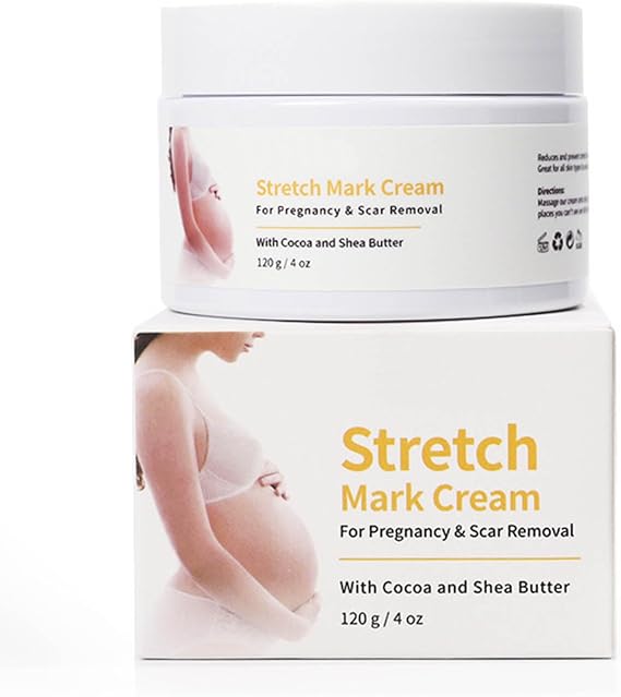 Stretch Mark Cream for Pregnancy, Scars Repair, Abdominal Firming, and Gentle Stretch Marks Eradication, Moisturizing Lotion for Stretch Marks, Prenatal & Postnatal Tummy Skin Care(120G)