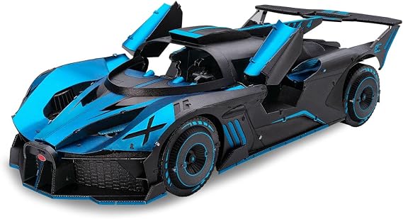 Piececool 3D Puzzle Blue Supercar Model Building Kits for Adults DIY Assembly Brain Teaser Puzzle, Best Gifts & Desk Decor