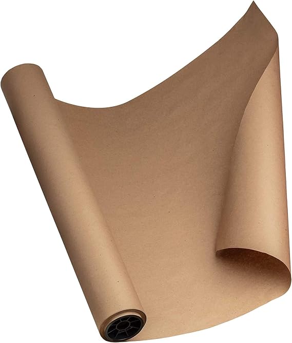 Brown Kraft Paper Roll, 30 Inch x 150 Feet, Made in USA | Recycled Material, For Gift Wrapping, Arts & Crafts, Bulletin Board, Banner, Shipping, Floor Protection, Table Covering