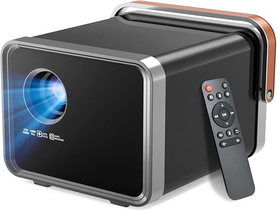 Auto Focus 4K Smart Android TV Projector, 1080P Native 400 ANSI, WiFi 6 & BT Portable, 12000 Lumens for Phone/Laptop/HDMI/USB