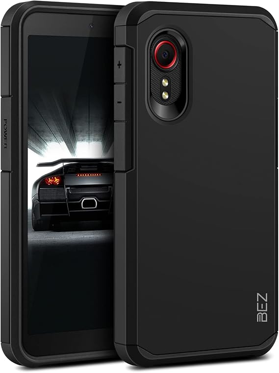 BEZ Case for Xcover 5 Case, Cover Compatible with Samsung Galaxy Xcover 5, Phone Case Shock Absorbing, Heavy Duty Tough Dual Layer, Black