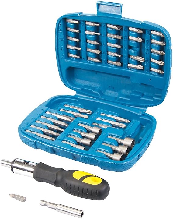 Silverline Ratchet Screwdriver Bit & Socket Set 45pce (427611)