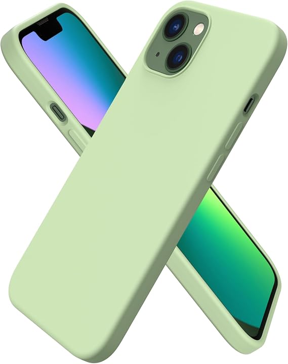 ORNARTO for iPhone 13 Case, Liquid Silicone, Matcha