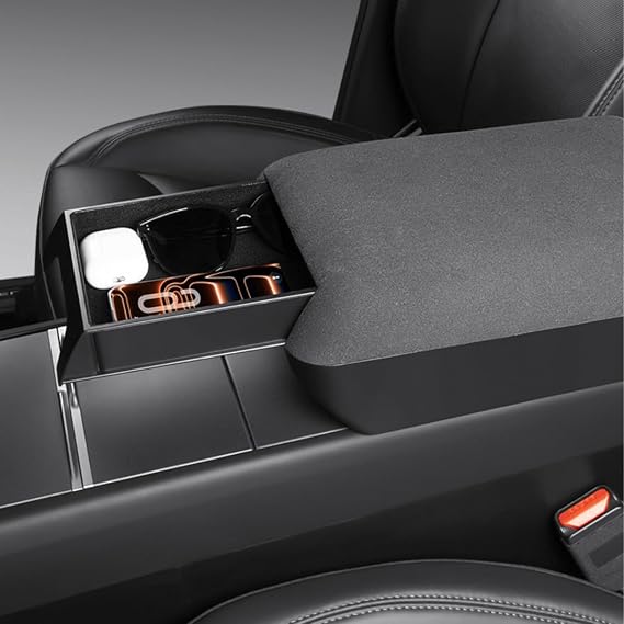 Tesla Model Y Juniper (2025+) Uyumlu Ergonomik Kol Dayama Yükseltici ve Gizli Saklama Kutusu - Konforlu Sürüş Destek Seti