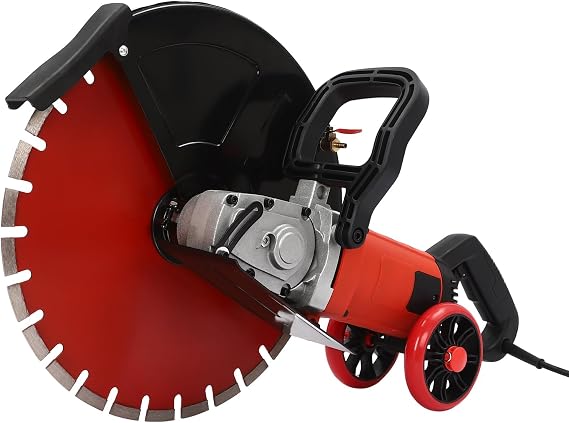 Electric Concrete Saw, 16in-Blade 3000W Motor Circular Saw Cutter with Max. 6.5in Adjustable Cutting Depth, Wet Disk Sawing Cutter for Stone,Brick,Concrete