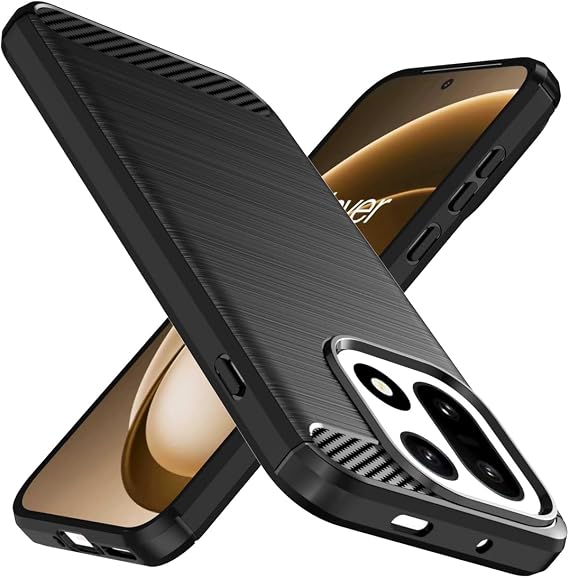 Osophter for Oneplus 15 Case: Shock-Absorption Flexible TPU Rubber Protective Cover for Oneplus 15 5G Case(Black)
