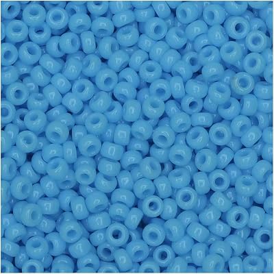 Light Blue Opaque Miyuki Japanese round rocailles glass seed beads 110 Approximately 24 gram 5 inch tube