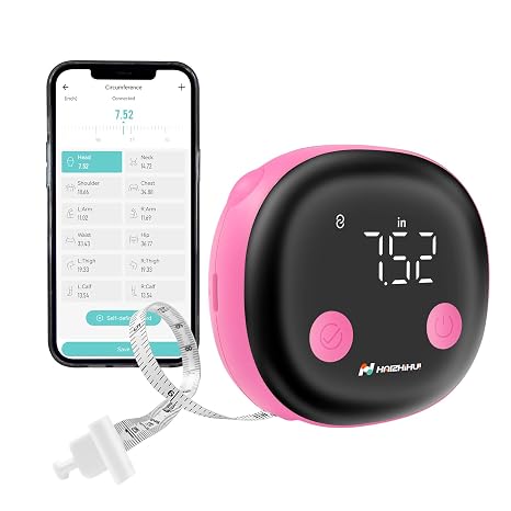 Body Tape Measure, Bluetooth Digital Measuring Tape with LED, Type-C