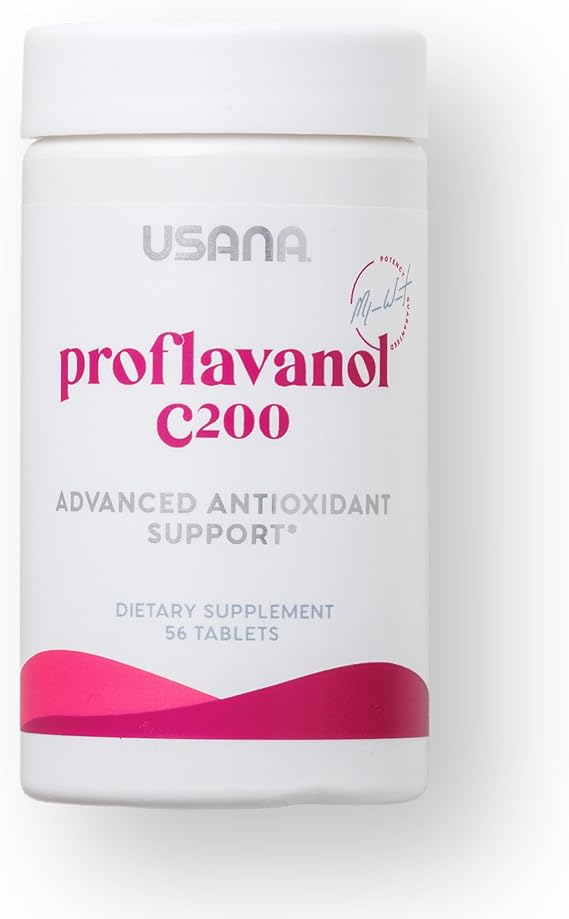 USANA - Proflavanol C200 - Antioxidant Blend - 56 Tablets (28-Day Supply) | Has Vitamin C Blend, Citrus Bioflavonoids, Hybrid Technology, Poly C Mineral Ascorbates, Green Tea and Quercetin With EGCG