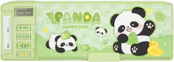 Multi-functional Password Lock Pencil Case Colorful Supplies Storage Box Cartoon Pen Holder