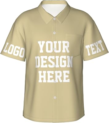 Custom Hawaiian T-Shirt Unisex Shirt Design Your Own Add PhotoImageTextLogo Personalized Shirts Front & Back