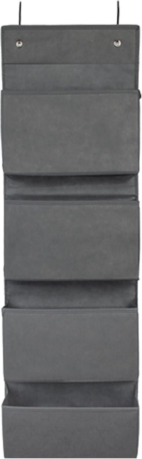 Joyful Moose Over the Door Hanging Organizer Closet Storage Bins Grey
