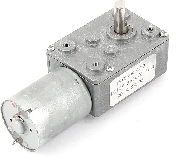 uxcell DC 12V 0.6RPM 6mm Shaft High Torque Worm Gear Box Reduction Motor