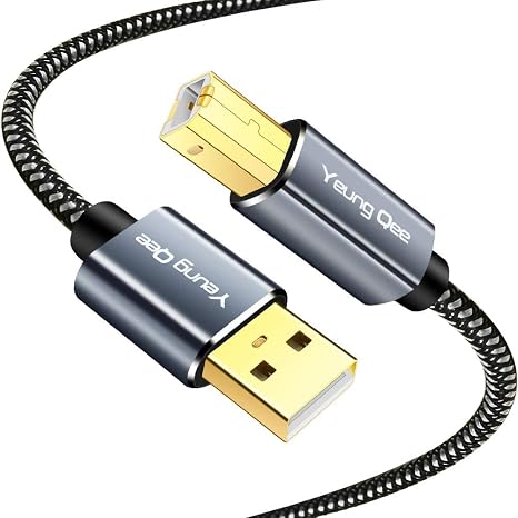 Printer Cable 0.5M,USB Printer Cable High Speed USB 2.0 A Male to Type B Male Printer Scanner Cable Cord Compatible with HP, Canon, Epson, Dell, Brother, Lexmark, Xerox, Samsung etc(0.5M)