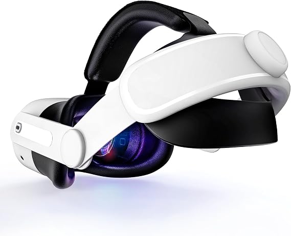 Head Strap for Meta Quest 3S/3, Lightweight Headstrap Replacement for Oculus Quest 3/3s, Nexatrix VR Headset Elite Strap Accessories with Adjustable Hinge and Enlarged Head Support