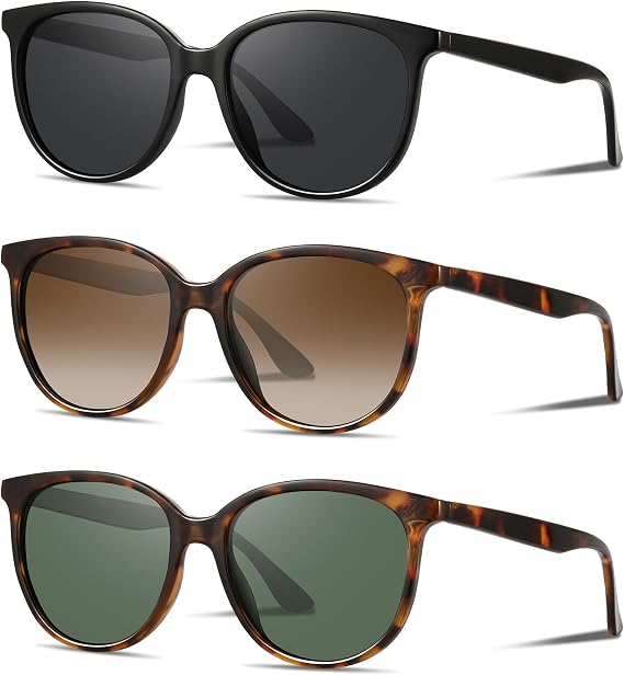 Retro Polarized Sunglasses for Women Men Classic Vintage Style Trendy Shade UV400 Protection Lens