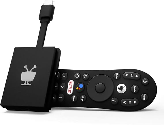 TiVo Stream 4K Every Streaming App and Live TV on One Screen 4K UHD, Dolby Vision HDR and Dolby Atmos Sound Powered by Android TV Plug-In Smart TV, One size