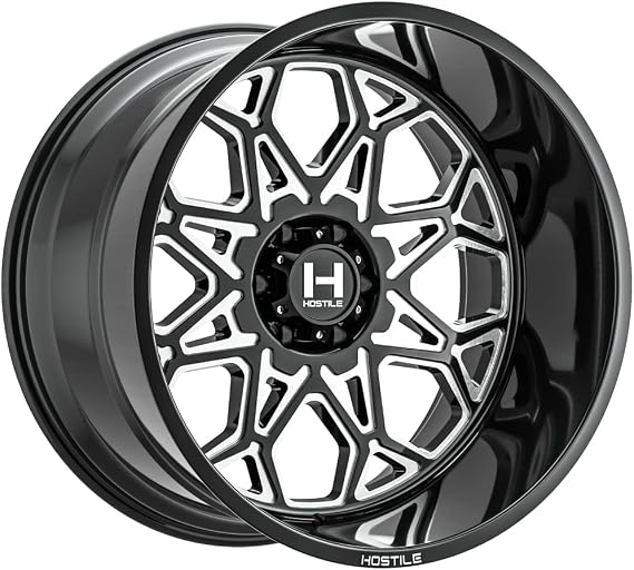 H132 Anvil 22x12 6x5.5" -44mm Black/Milled Wheel Rim 22" Inch