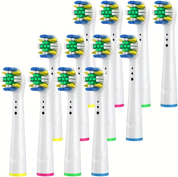 4/12/16Pcs Replacement Toothbrush Heads Compatible with Electric Toothbrush Heads Brush Heads Floss Clean 12pcs