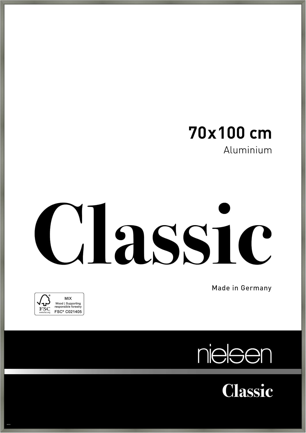 nielsen Classic Aluminium Picture Frame 70 x 100 cm Platinum
