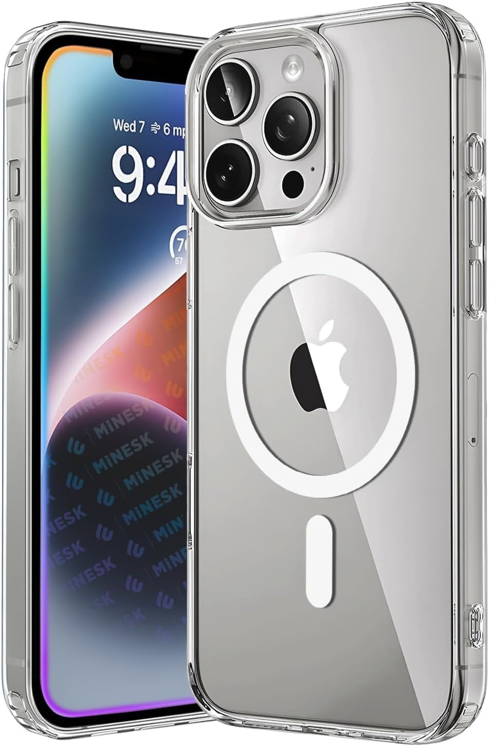 Origin Series Premium Quality Magsafe Compatible Case Crystal Clear Super Transparent Material and Thinned 3D True Magnetic Circle 12-12 Pro for Minesk iPhone 12-12 Pro