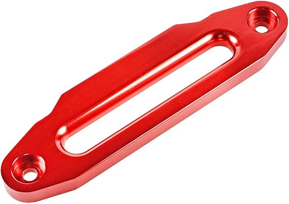 Astra Depot 10" x 3" High-Grade Aluminum Red Hawse Fairlead ATV UTV Truck KFI Ramsey Synthetic Winch Rope 15000lbs