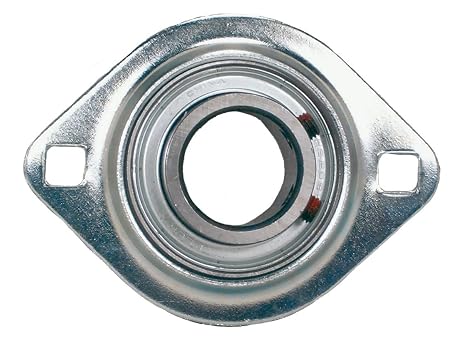 Peer Bearing FHR205-16-2FM 2 Bolt Flange Unit, Narrow Inner Ring, Eccentric Locking Collar, Single Lip Seals, Pressed Steel, 1" Bore, 3" Center Length