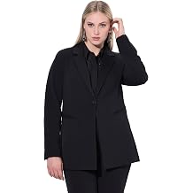 Ulla Popken Womenswear Plus Size Curvy Punto di Roma Knit Blazer 812754