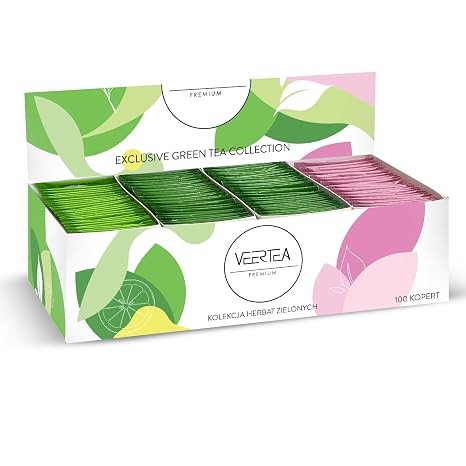 Veertea Tea - Tea Box - Tea Gift Set - Tea Set - Green Tea - Carefully Selected Varieties - 100 Tea Bags Flavour and Aroma Preserved Bulk Pack