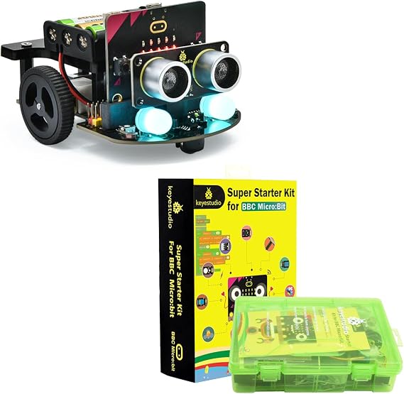 KEYESTUDIO Micro:bit V2 Robot with Microbit Super Starter Kit