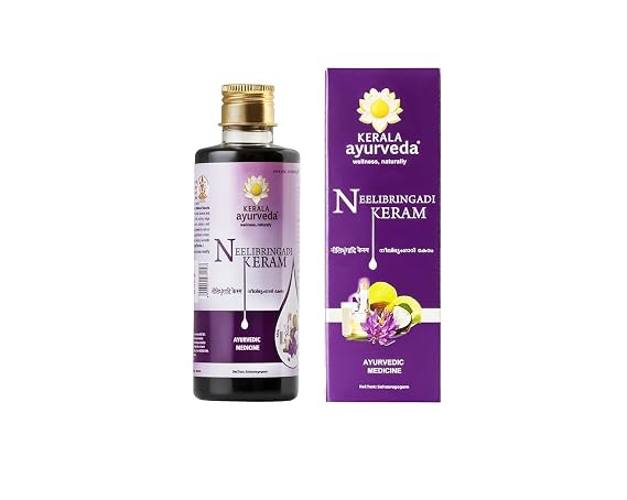 Ayurveda Neelibhringadi Keram | Hair Oil for Hair Growth | With Indigo, Bhringaraj & Amla | Triple Care Formula | 200ml