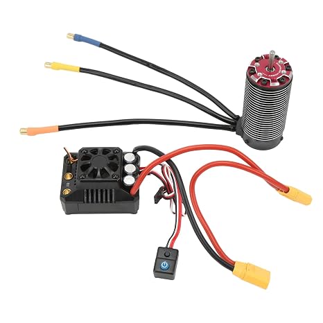 RC Brushless Motor Kit 1450KV Brushless Motor MAX6 160A 8S ESC Combo Set for 1/7 1/8 Series 6S RC Car