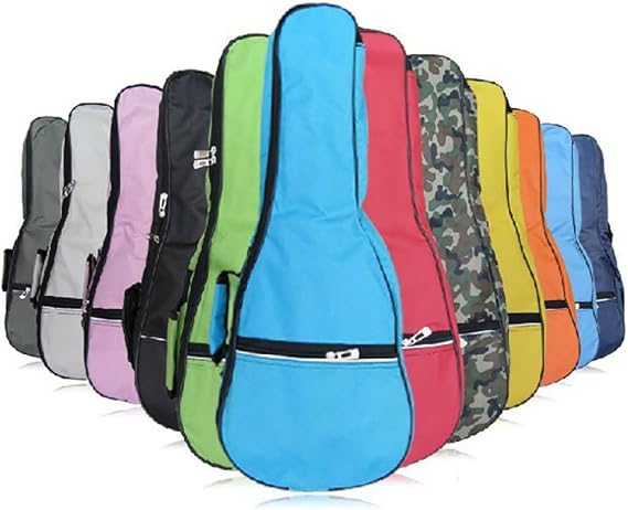 Waterproof Durable Colorful Ukulele Case Bag with Storage (26in, black)