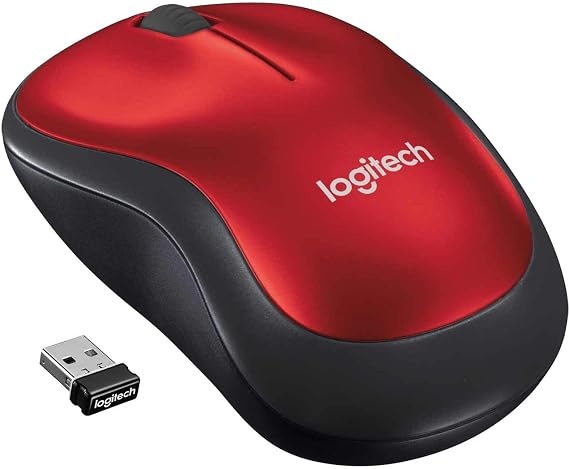 Logitech M185 Wireless Mouse, 2.4GHz with USB Mini Receiver