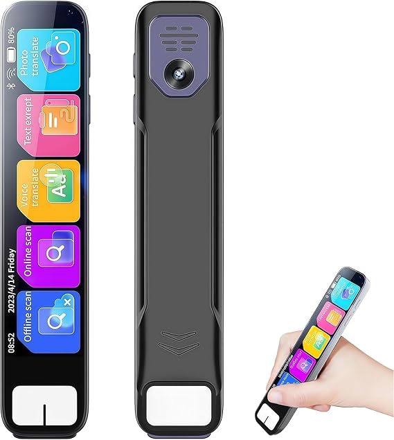 Ai Smart Pens Chat Gpt, Scan PenChat Gpts, Instant Answers, Offline Translation, 150+ Languages, Hd Touchsn, Multipurpose Translation Device (2 Pcs Black)