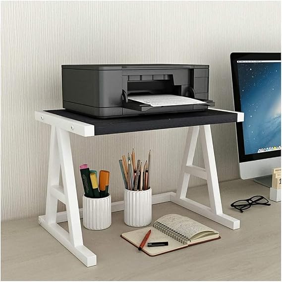 Printer Table Double Tier Printer Stand, Hardware and Steel Frame Printer Storage, Easy Assembly Printer Rack for Mini 3D Printer Storage Shelve