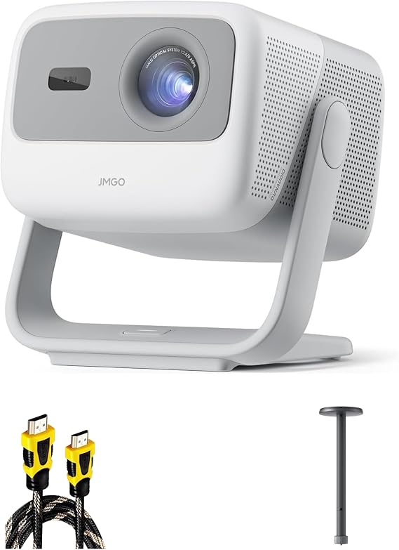 JMGO N1S GTV Smart Portable Projector with Ceiling Mount & HDMI Cable