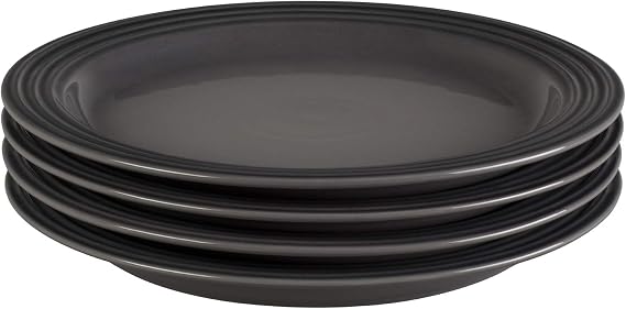 Le Creuset Stoneware Set of 4 Dinner Plates, 10.5" each, Oyster