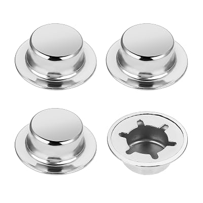 12 Inch Push Nut Axle Cap, 4 Pack Push on Pushnut Cap Spring Steel Permanent Washer Caps with Mechanical Zinc Plating for Hand Trucks, Rolling Bins and Lawn Cart Alternative for Cotter Pins