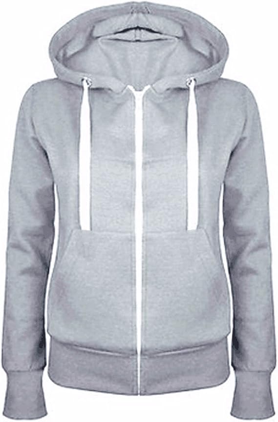 Women's Lightweight Zip Up Hoodie Long Sleeve Casual Hooded Jacket Fall Fashion Comfy Sweatshirts with Pockets