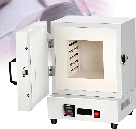 2000W 1150℃ Enclosed Muffle Furnace, Integrated Laboratory Electric Burnout Oven Kiln with Temperature Control for Jewelry Making, Metal Casting, Pottery Glazing & DIY Projects