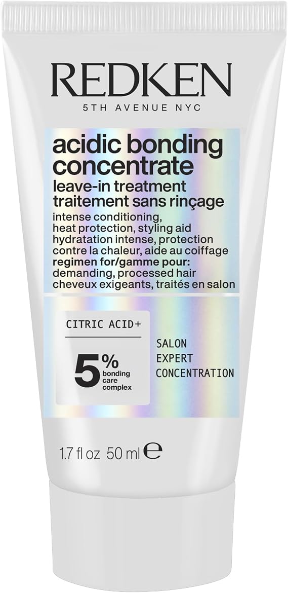 REDKEN Acidic Bonding Concentrate Leave-In Treatment, Bond Repair for Damaged Hair with Heat Protection, 50ml